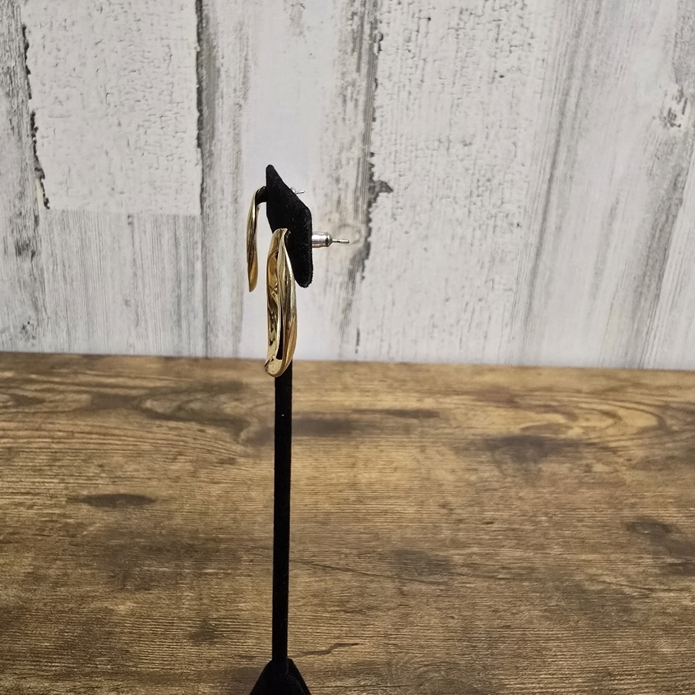 Goldtone Hoop Earrings - Picture 3 of 7